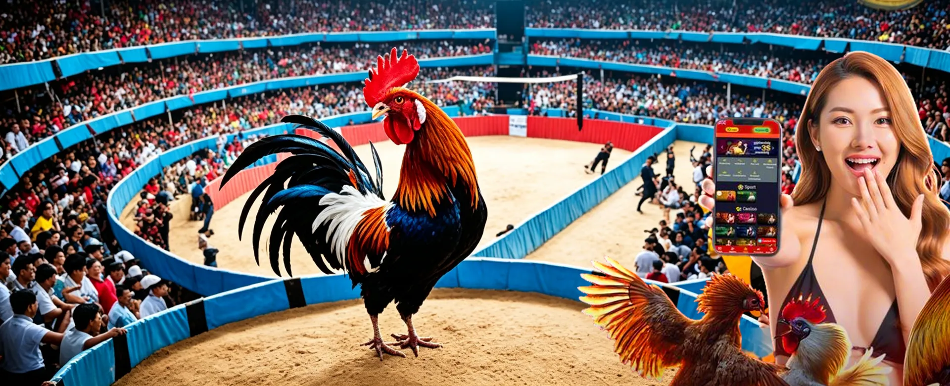 plus777 Blog Hero Image: Dynamic online casino and sports betting scene